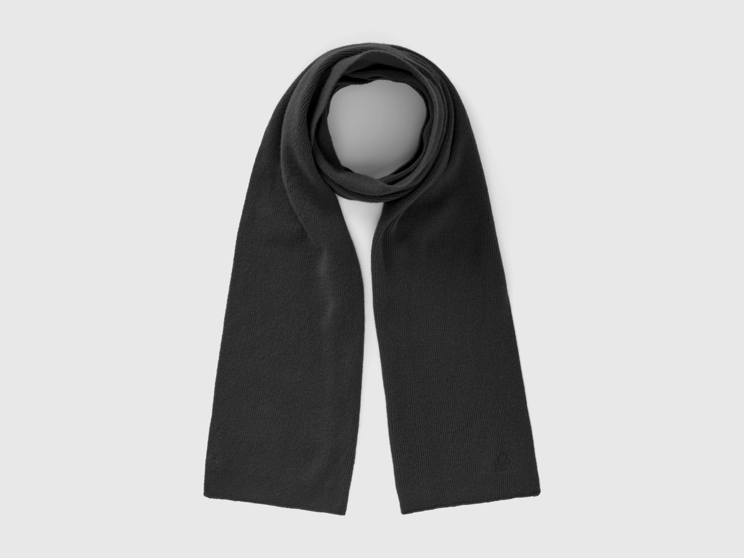 Sciarpa in misto lana da bambino nero | Benetton Outlet