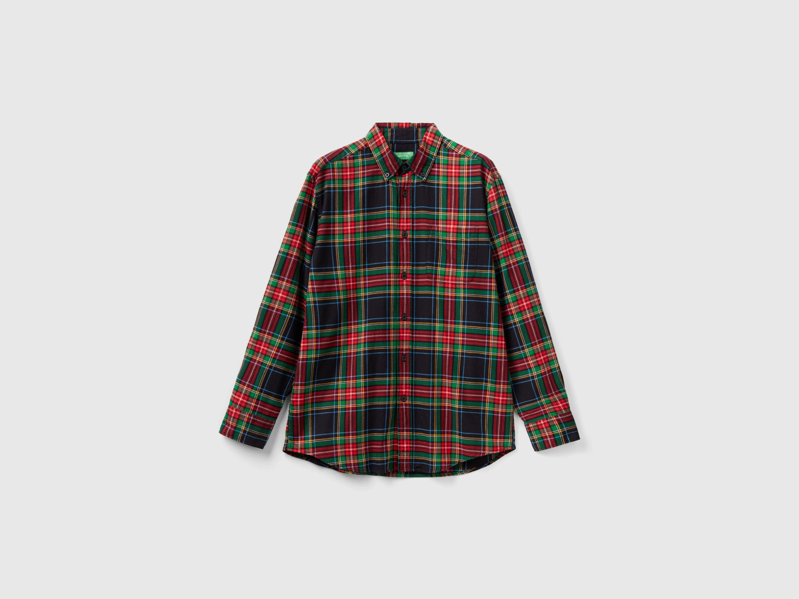 Camicia di flanella a quadri da uomo multi-color | Benetton Outlet