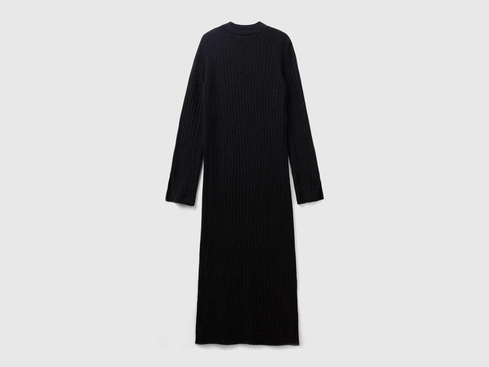 Vestito in maglia con spacchi da donna nero 4 | Benetton Outlet