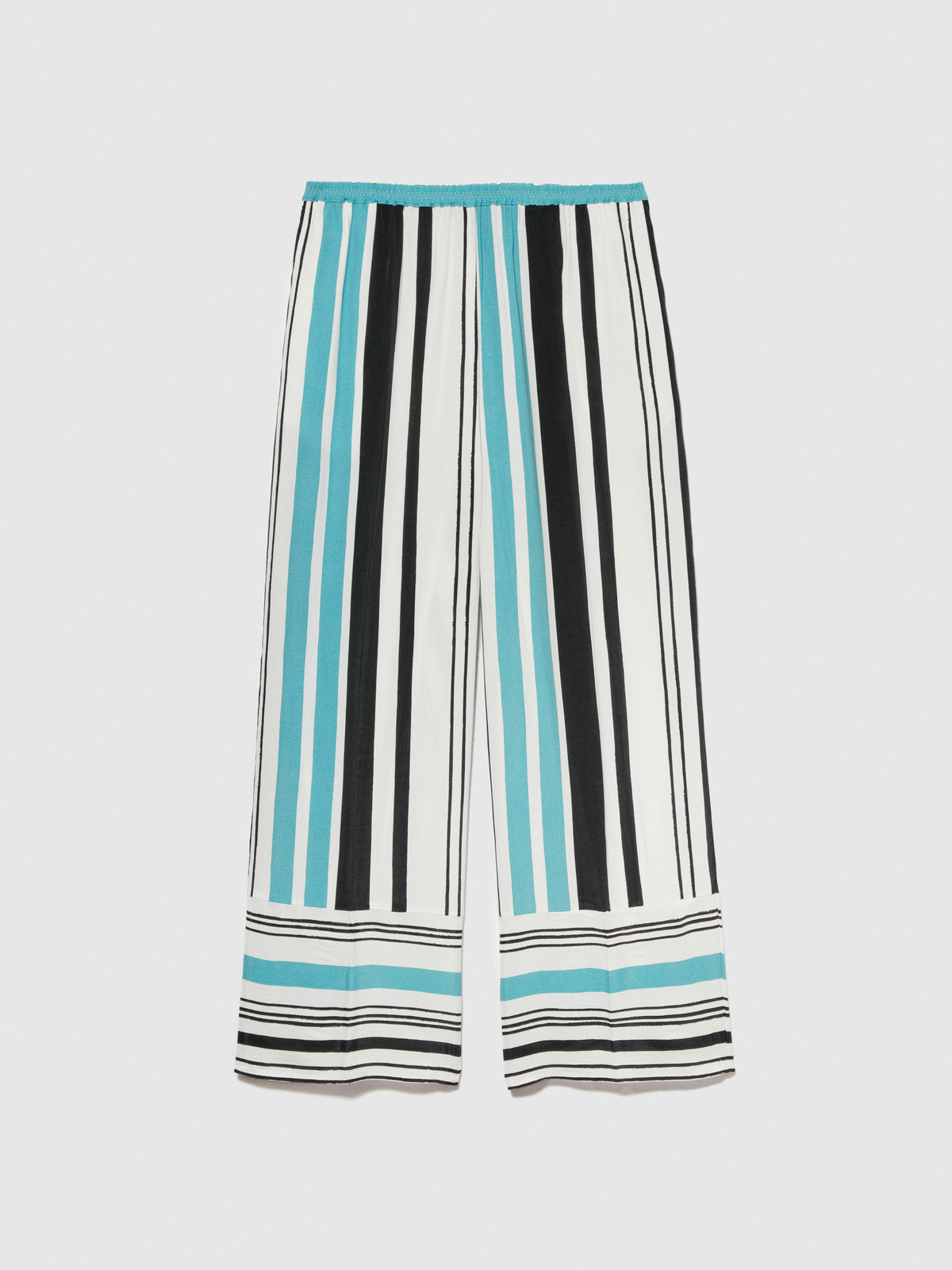Pantaloni stampati in satin