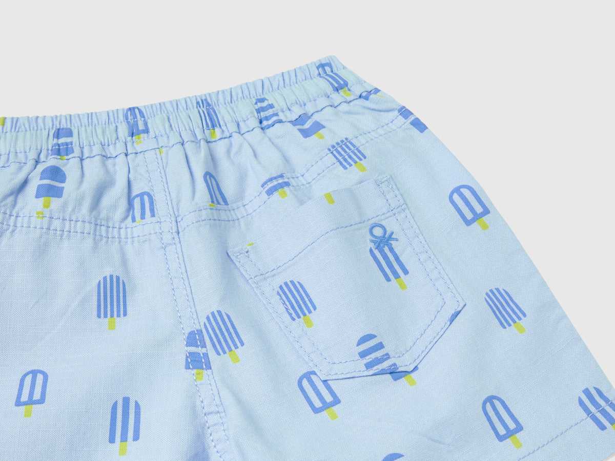 Shorts con stampa gelati