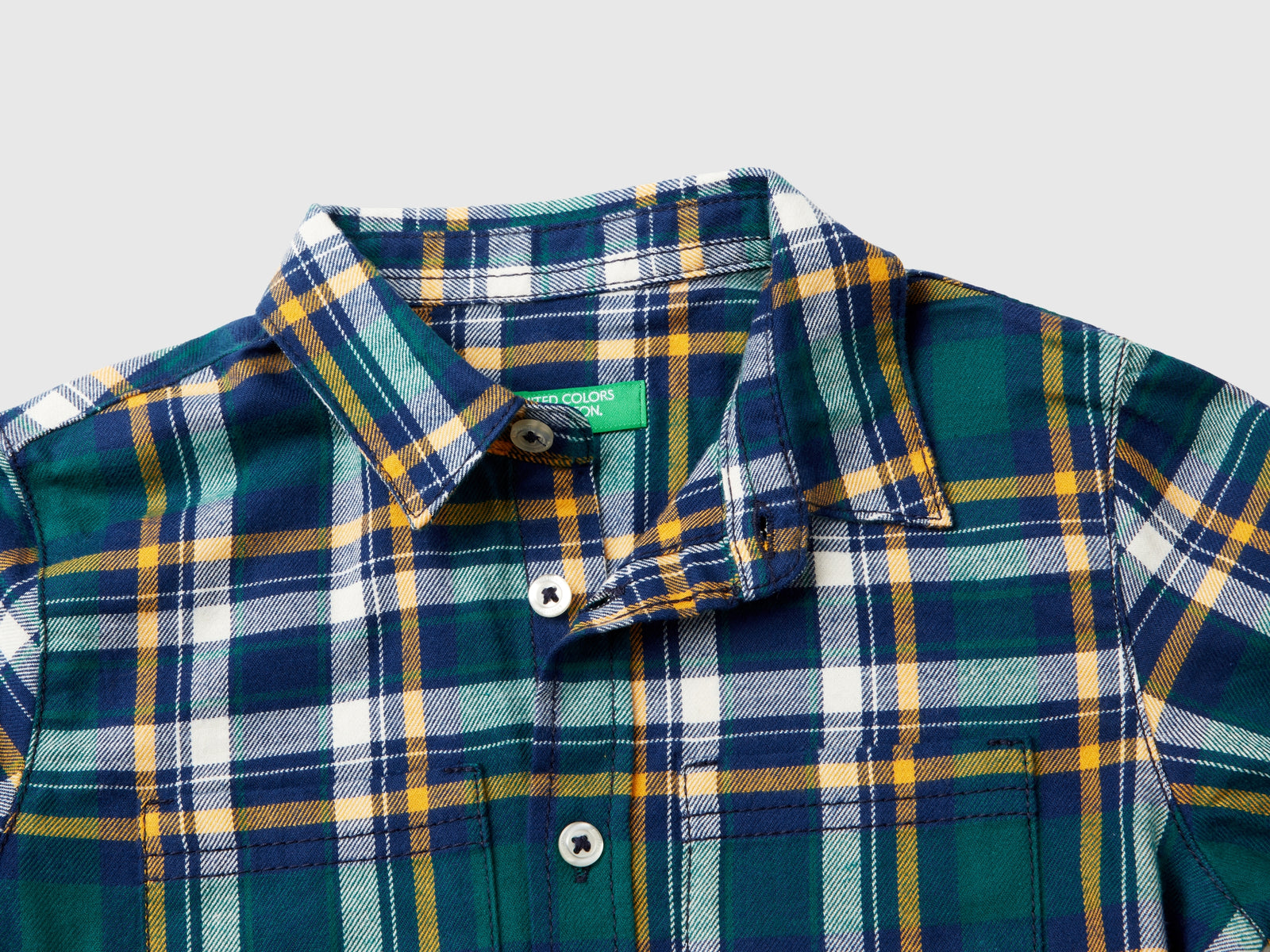 Camicia scozzese 100% cotone da bimbo multi-color 3 | Benetton Outlet