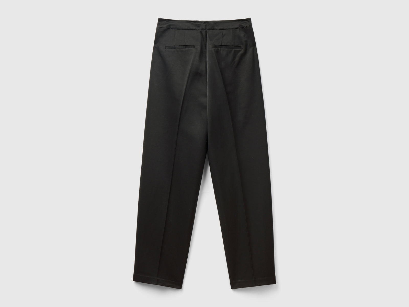 Pantaloni effetto satin da donna nero 2 | Benetton Outlet