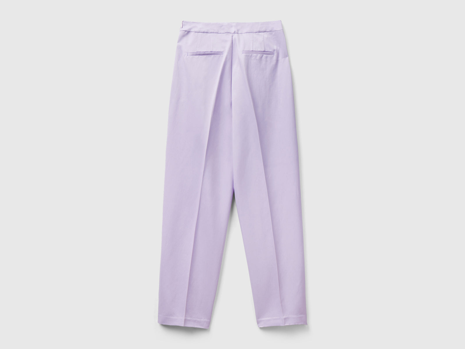 Pantaloni effetto satin da donna lilla 2 | Benetton Outlet