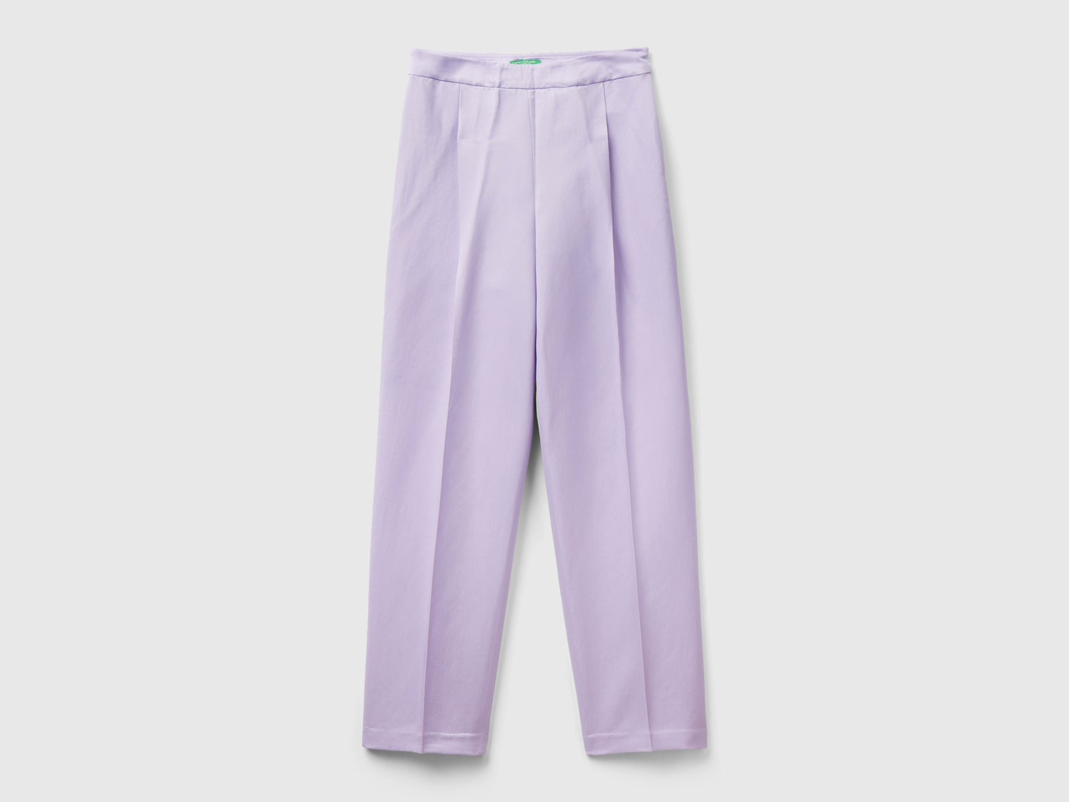 Pantaloni effetto satin da donna lilla | Benetton Outlet