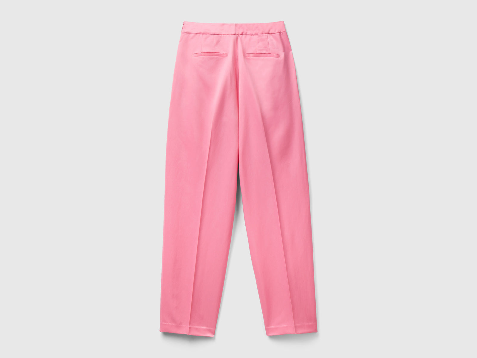 Pantaloni effetto satin da donna rosa 2 | Benetton Outlet