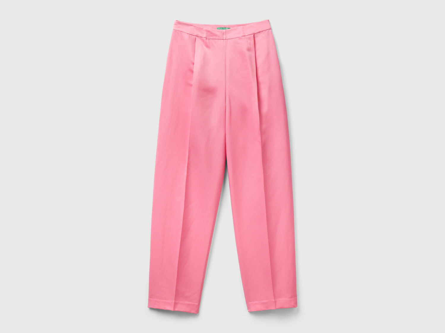 Pantaloni effetto satin da donna rosa | Benetton Outlet