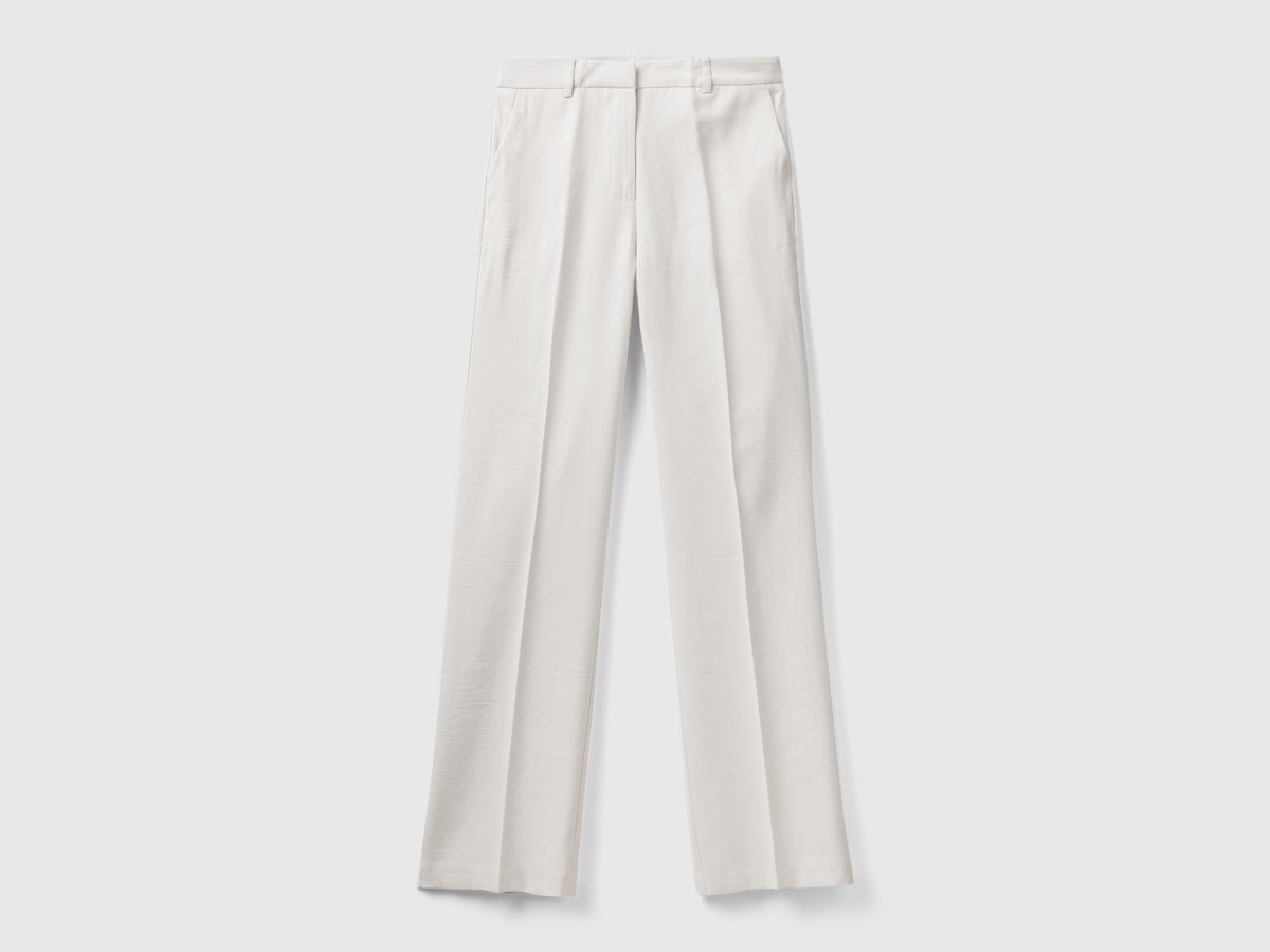 Pantaloni gamba dritta con piega