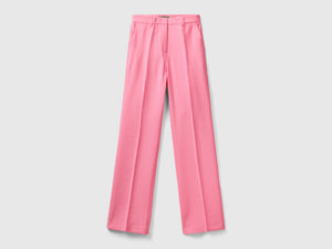 Pantaloni gamba dritta con piega