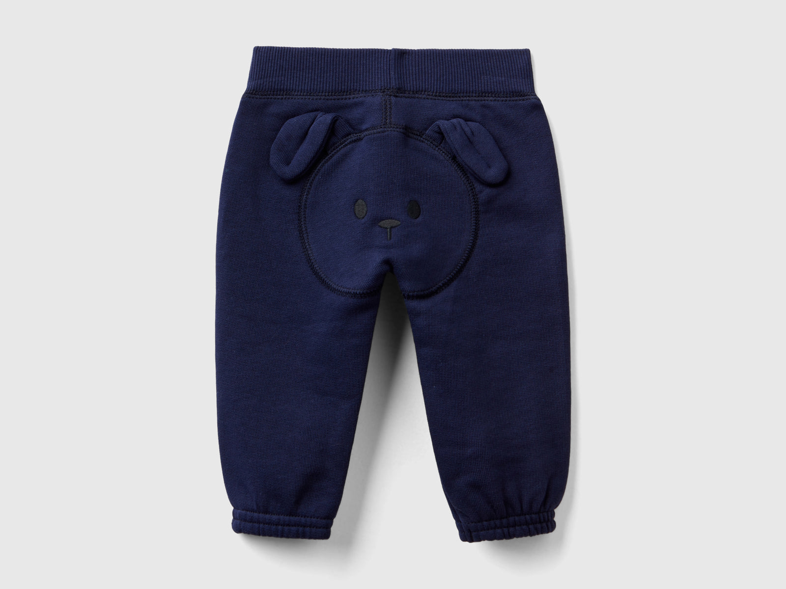 Pantaloni in felpa di cotone bio da neonato blu scuro 2 | Benetton Outlet