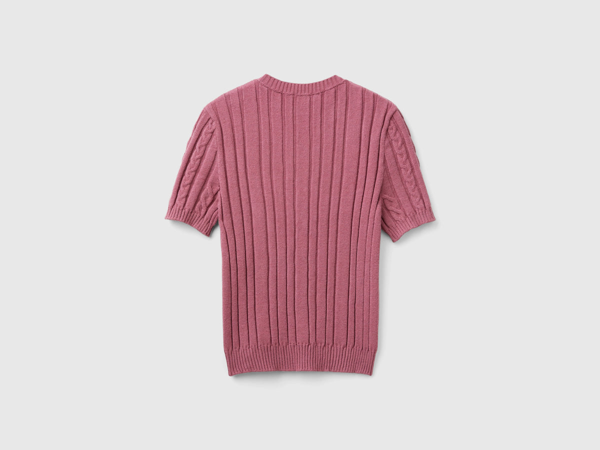 Maglia fluida a manica corta