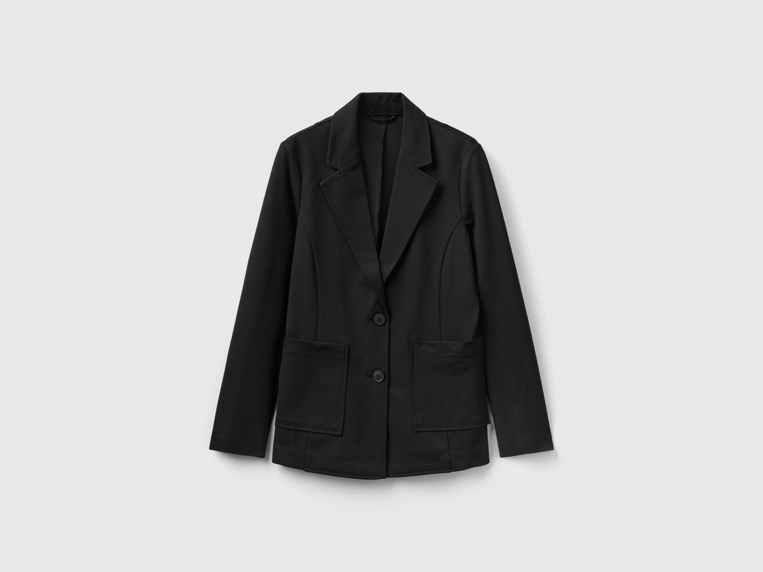 Blazer in misto viscosa stretch da donna nero | Benetton Outlet