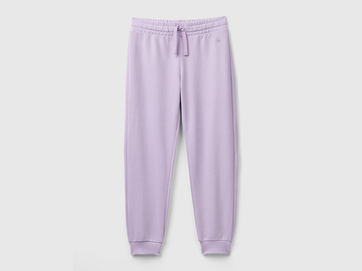 Pantaloni in felpa con logo da bambina lilla | Benetton Outlet
