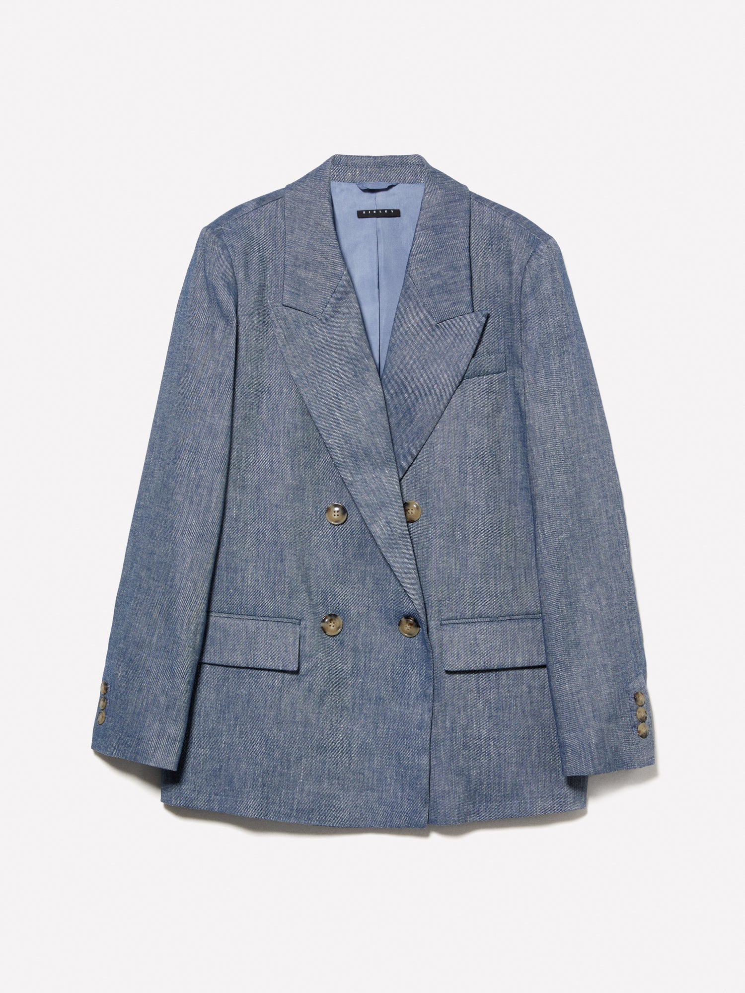 Blazer effetto denim da donna blu | Sisley Outlet