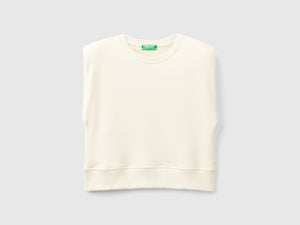 Cropped fleece vest