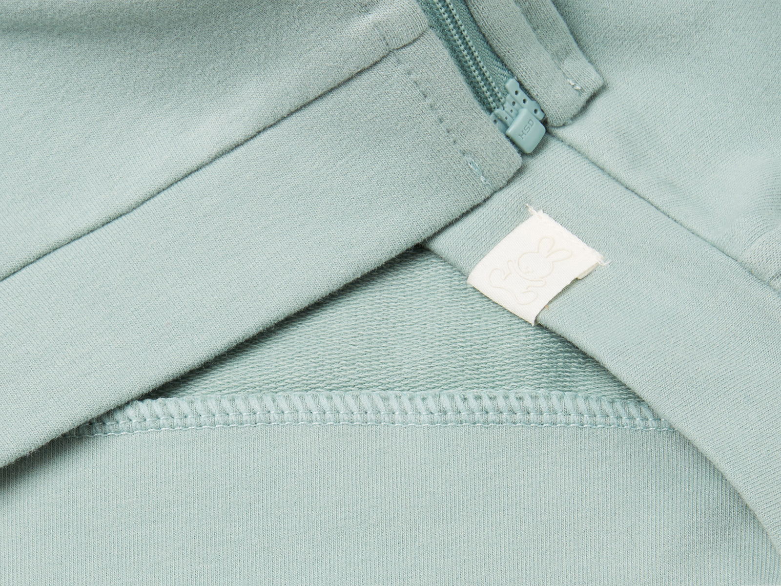Felpa con cappuccio in cotone da neonato verde acqua 3 | Benetton Outlet