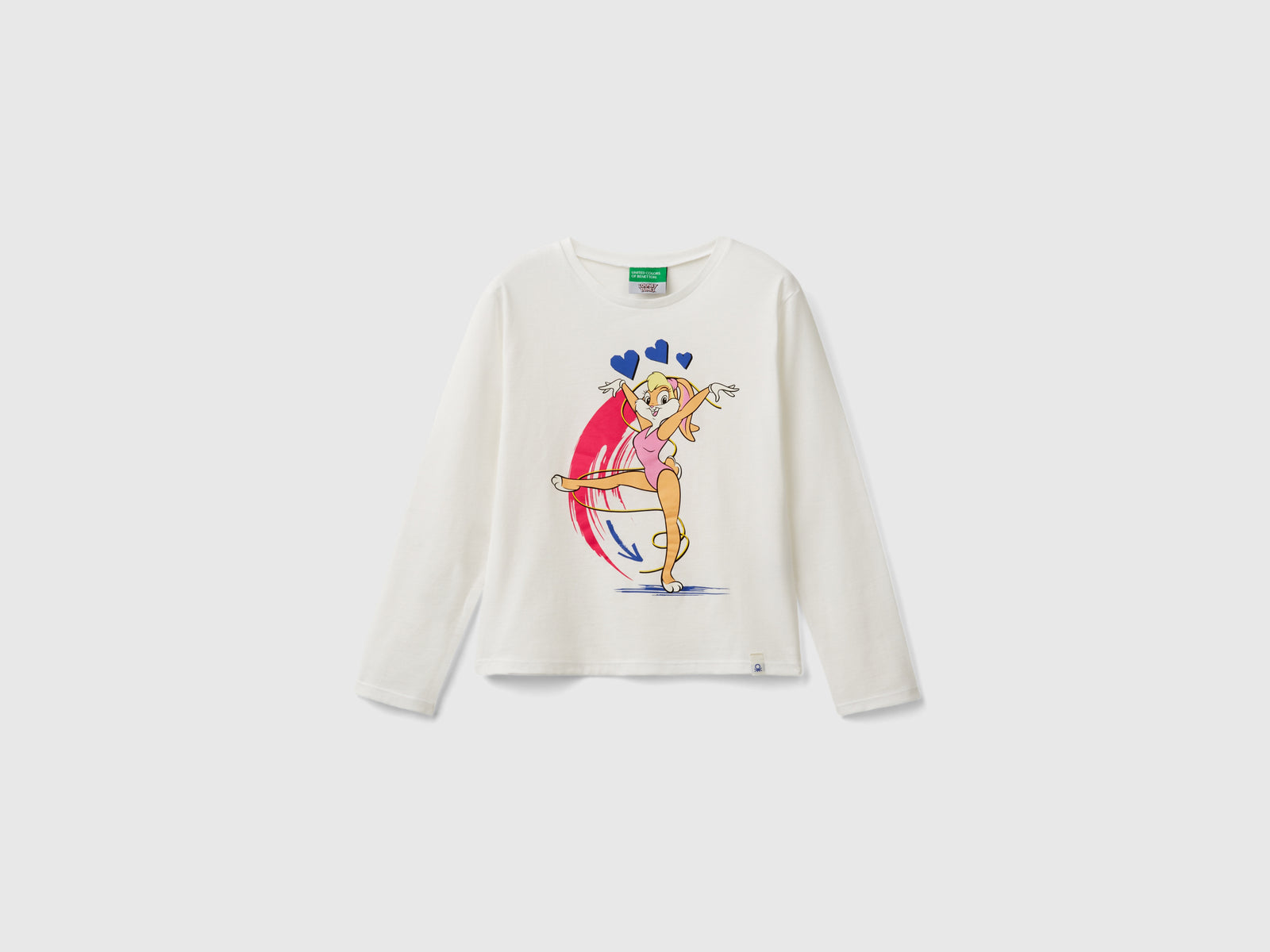 T-shirt ©Looney Tunes in caldo cotone bio da bambina bianco panna | Benetton Outlet