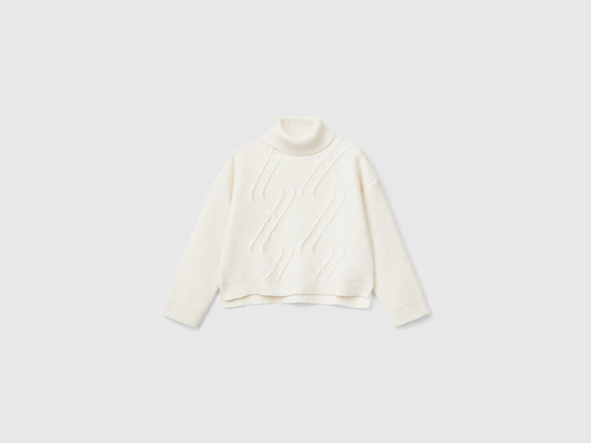 Maglia dolcevita a losanghe