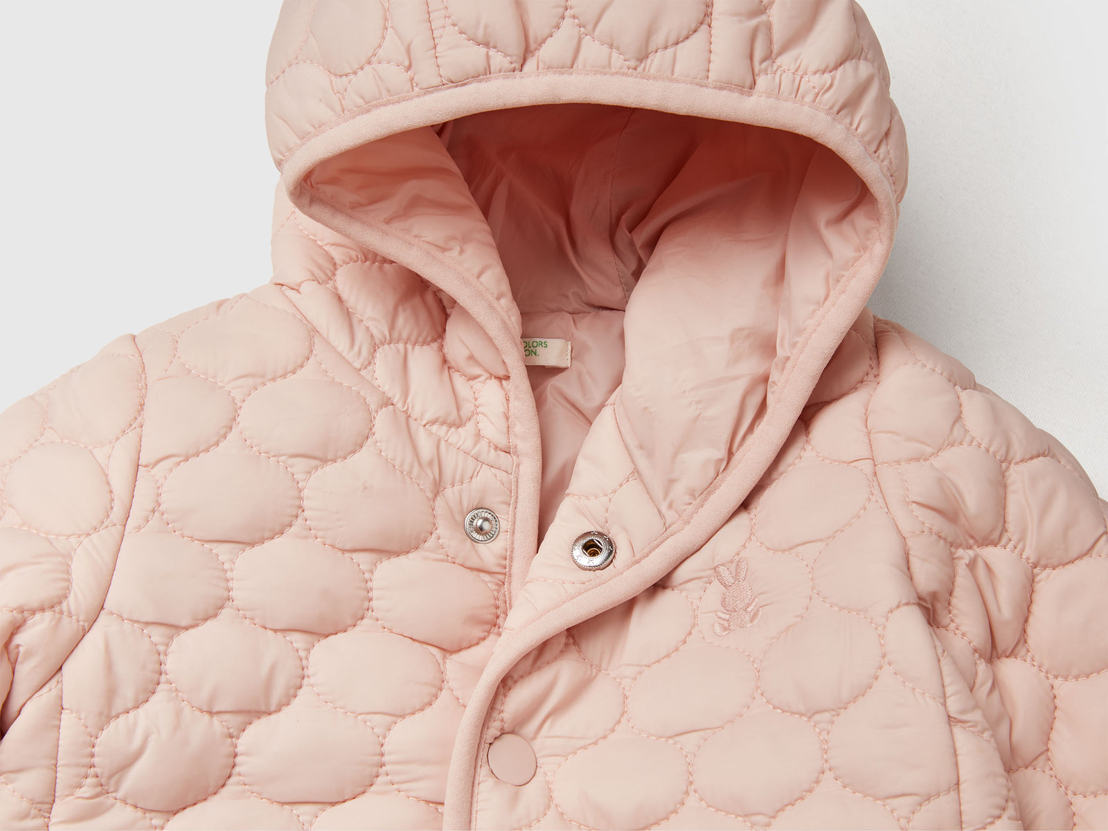 Giubbino trapuntato "Rain Defender" da neonato rosa tenue 3 | Benetton Outlet