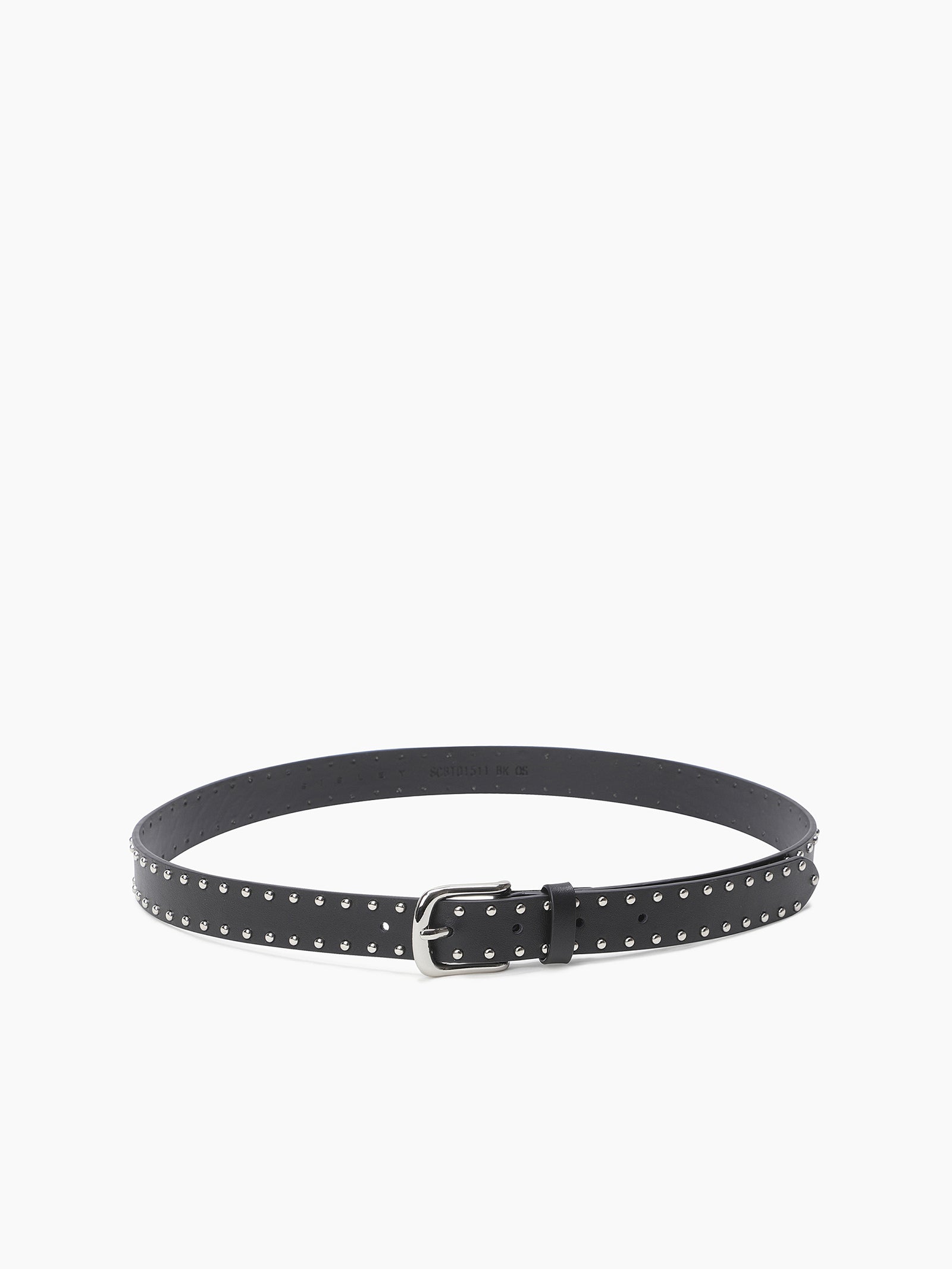 Cintura in pelle con borchiette da donna nero | Sisley Outlet