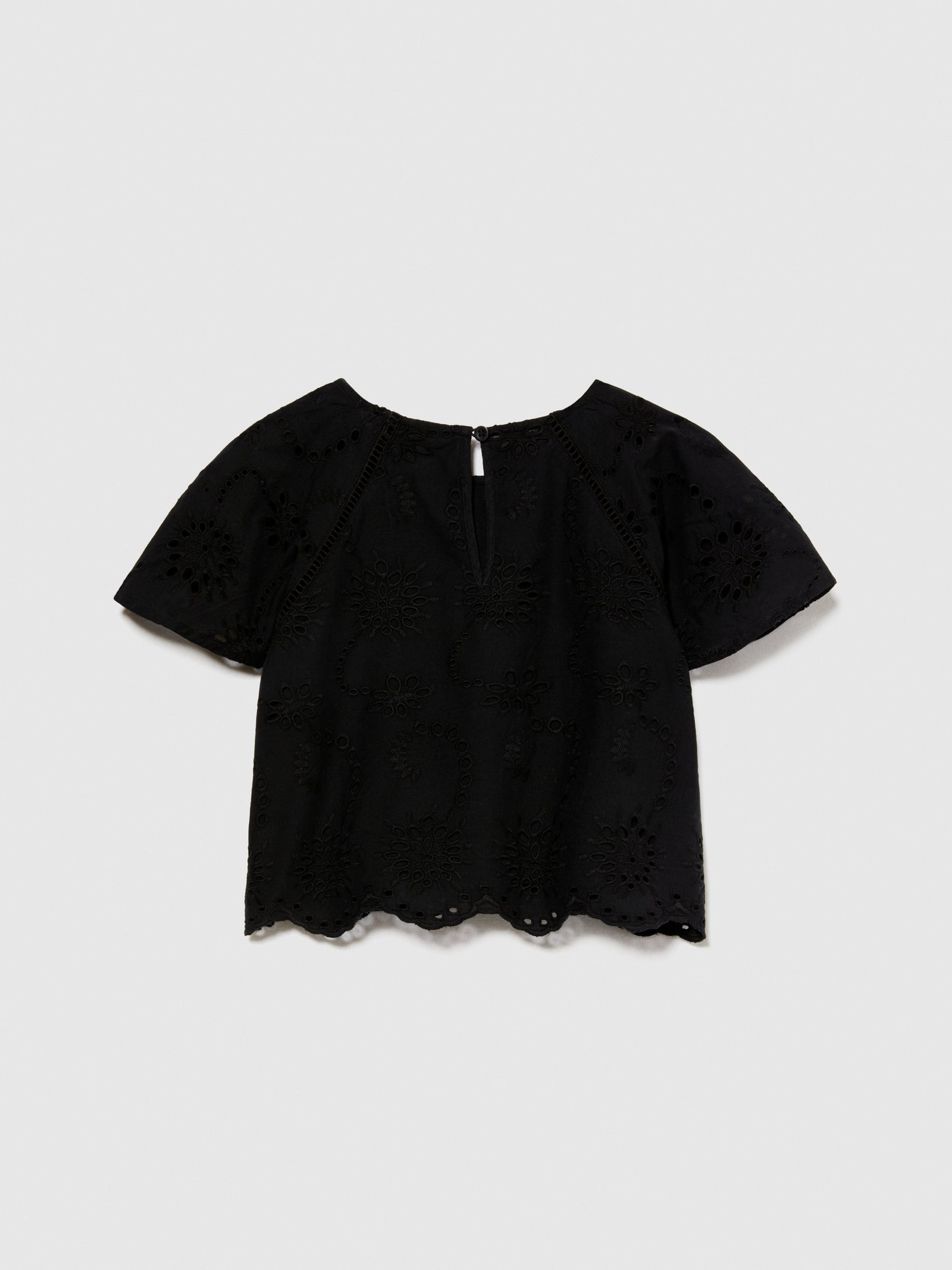 Top ricamato da bambina nero 2 | Sisley young Outlet