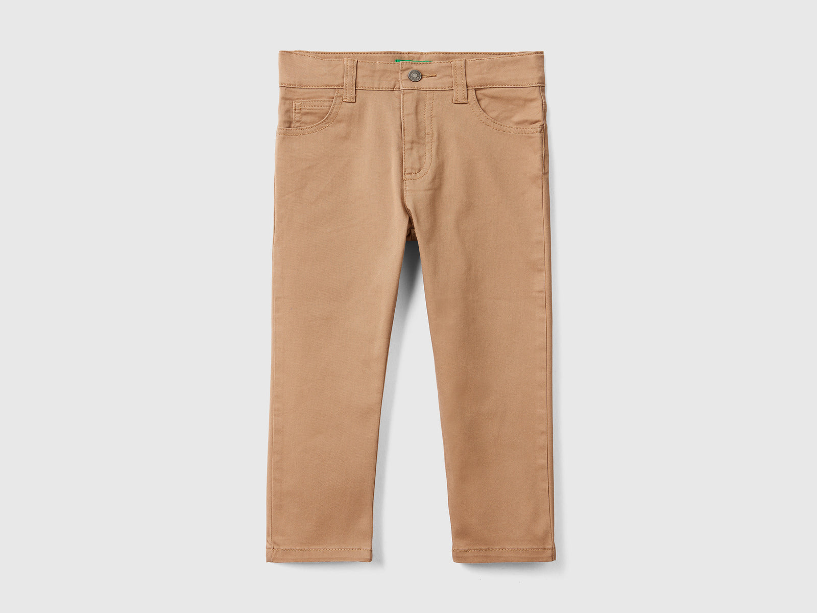 Pantaloni slim fit cinque tasche da bimbo cammello | Benetton Outlet