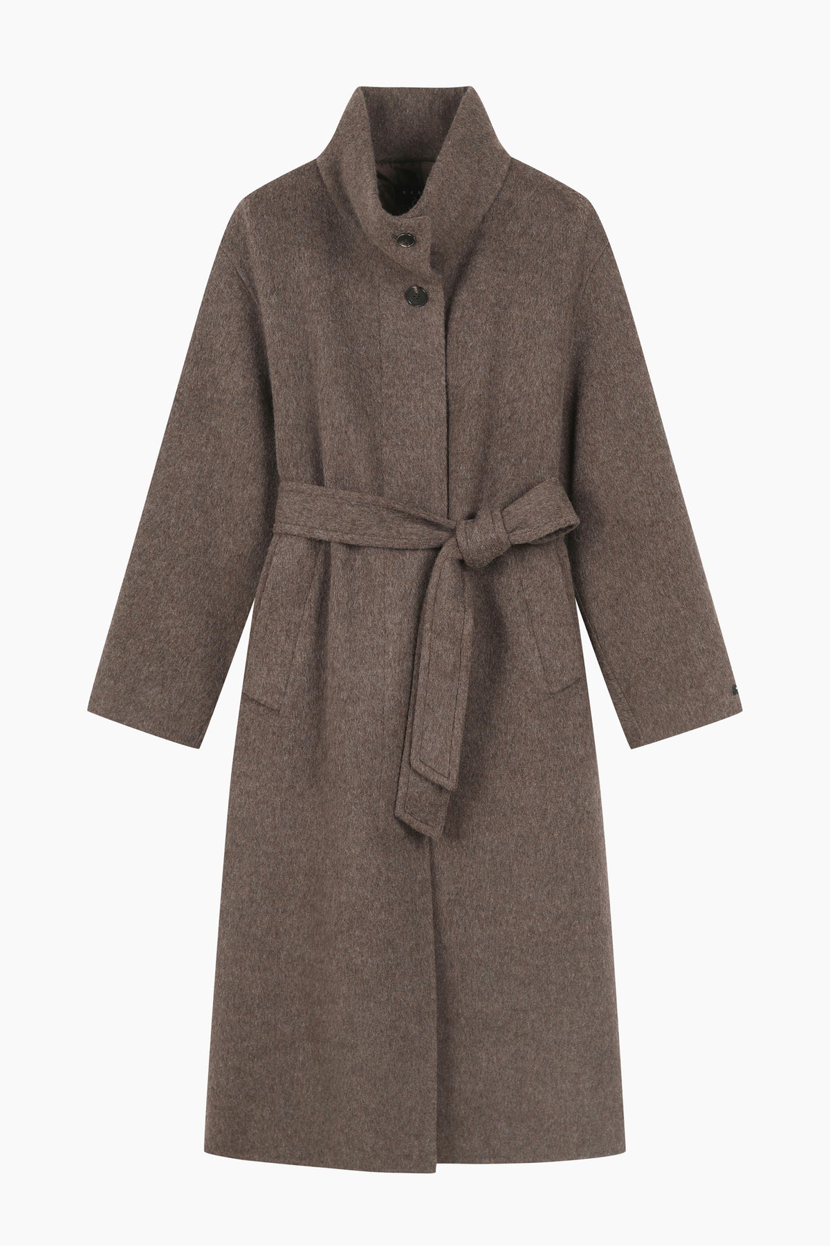Cappotto 100% lana con cintura