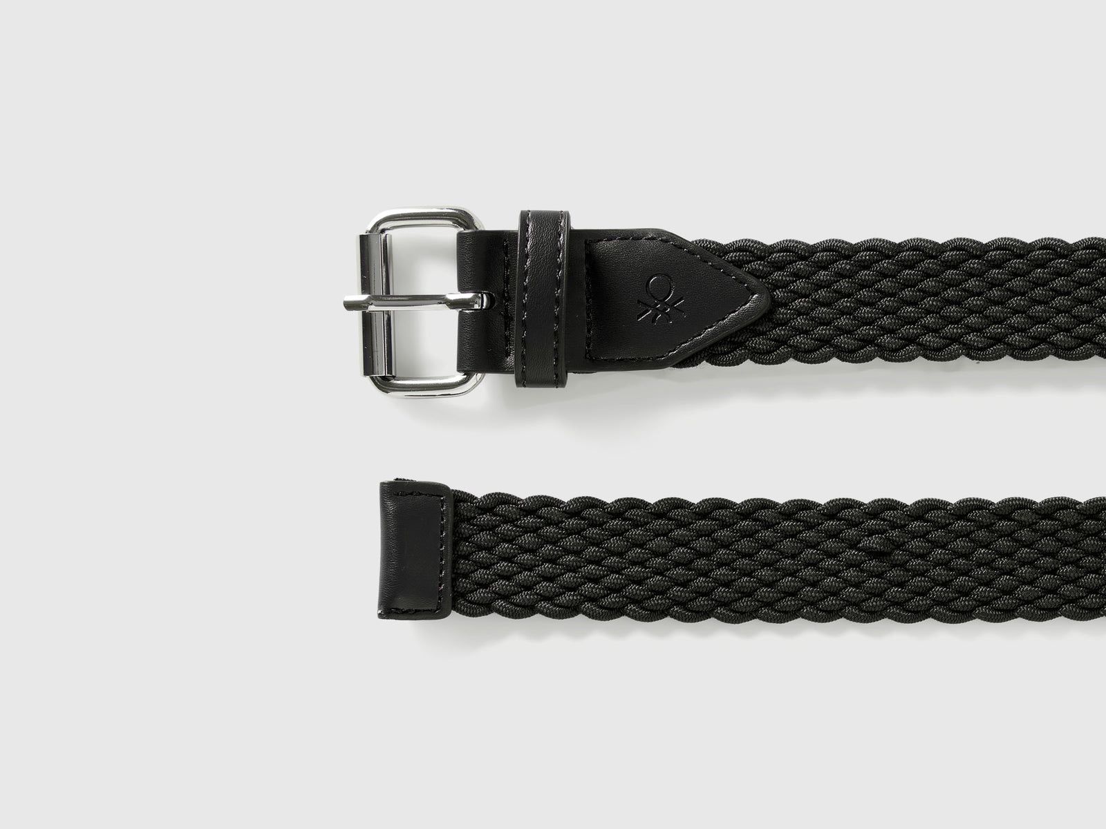 Cintura in nastro stretch da uomo nero 2 | Benetton Outlet