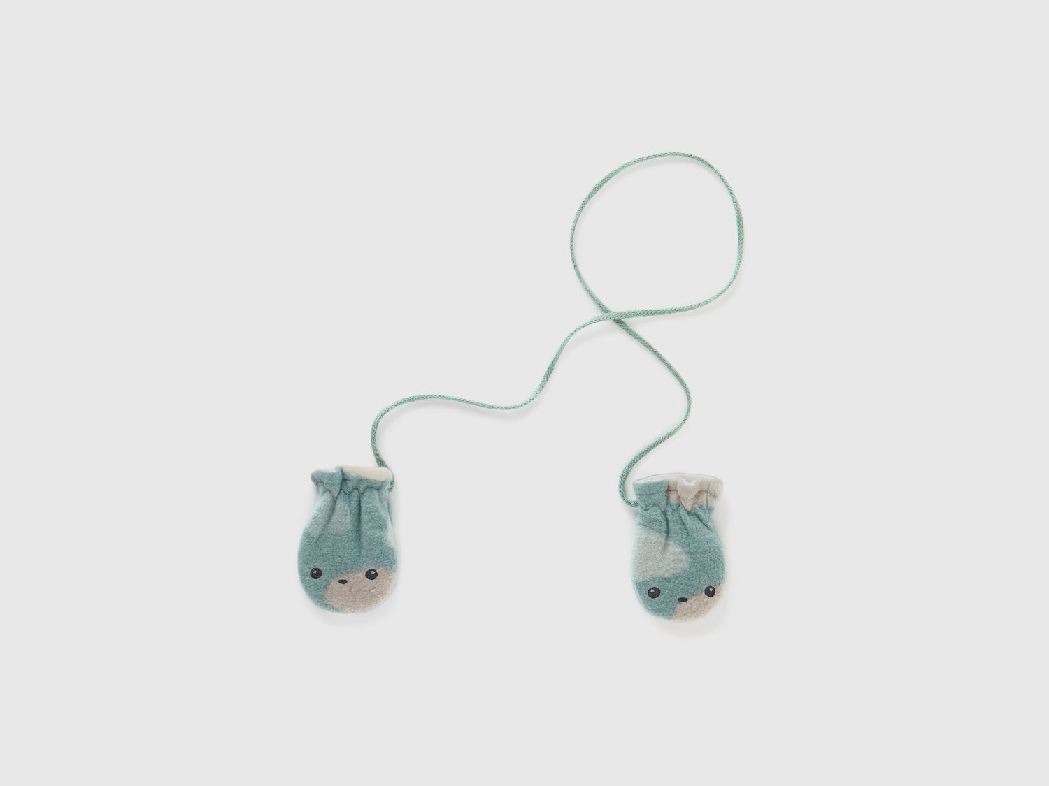 Muffole in pile con stampa nuvole da neonato multi-color | Benetton Outlet