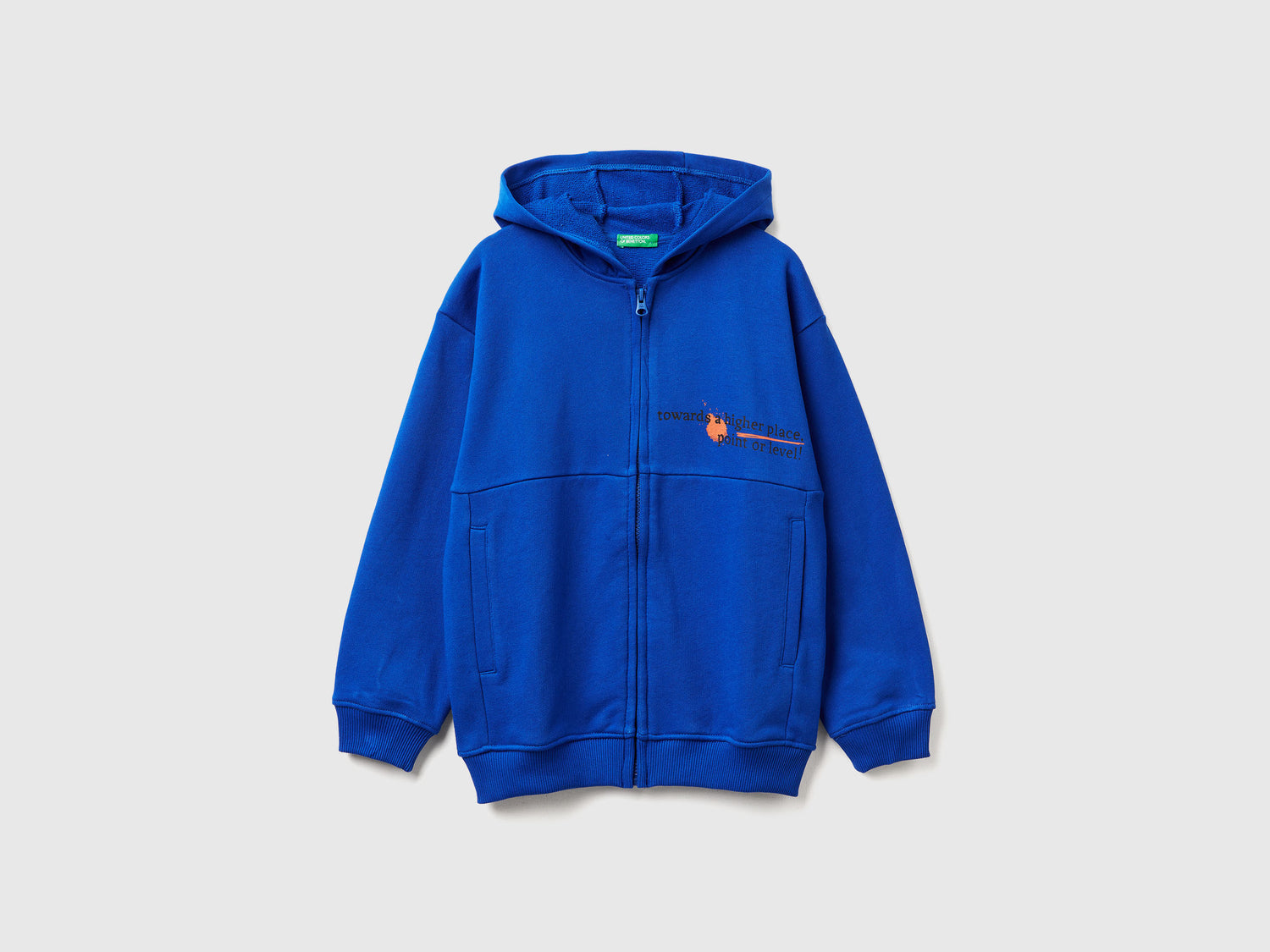 Felpa ampia con stampe da bambino bluette | Benetton Outlet