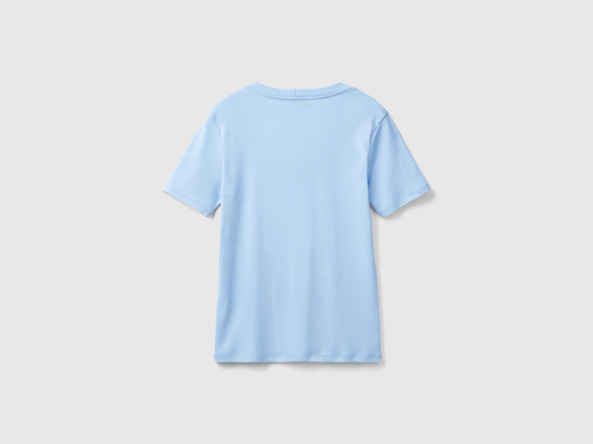 T-shirt manica corta in cotone a fibra lunga