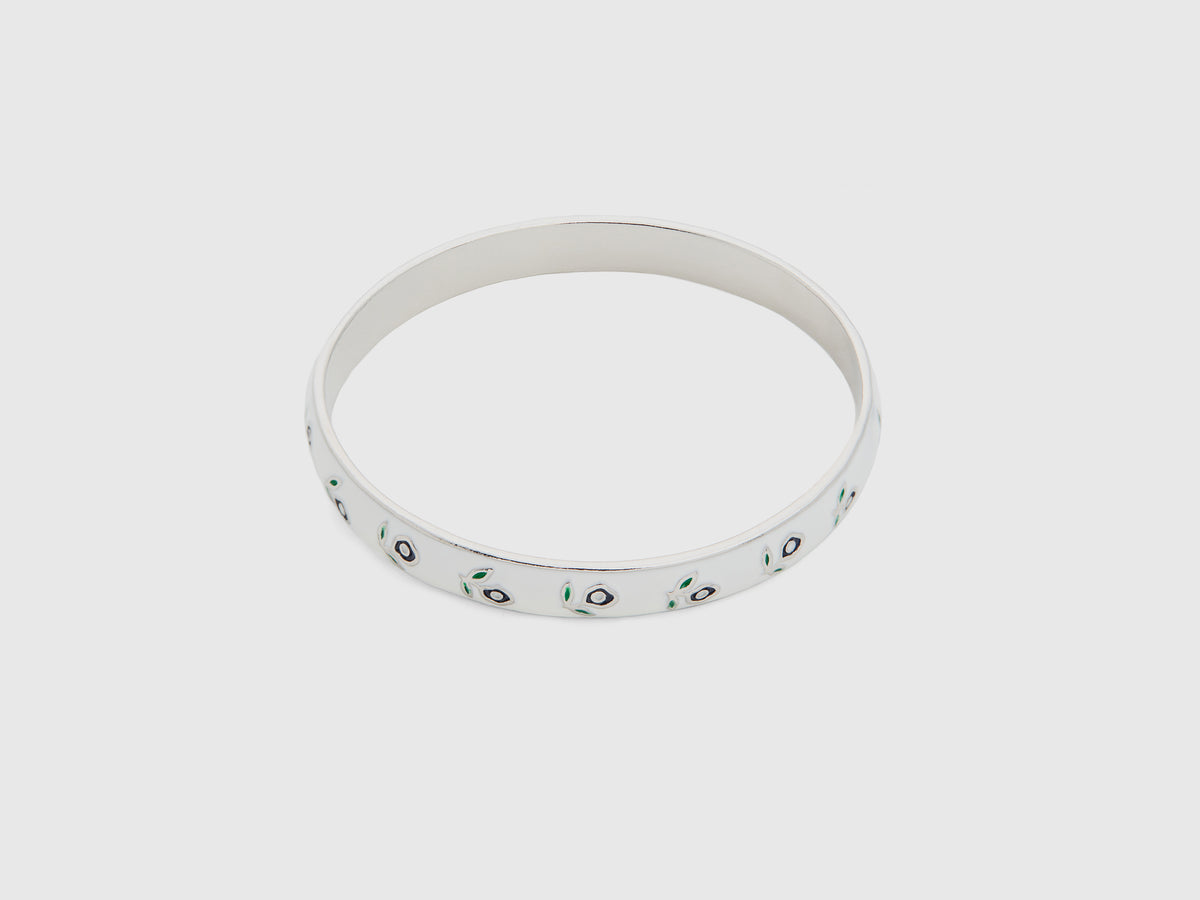 Bracciale bangle con fiori blu scuro