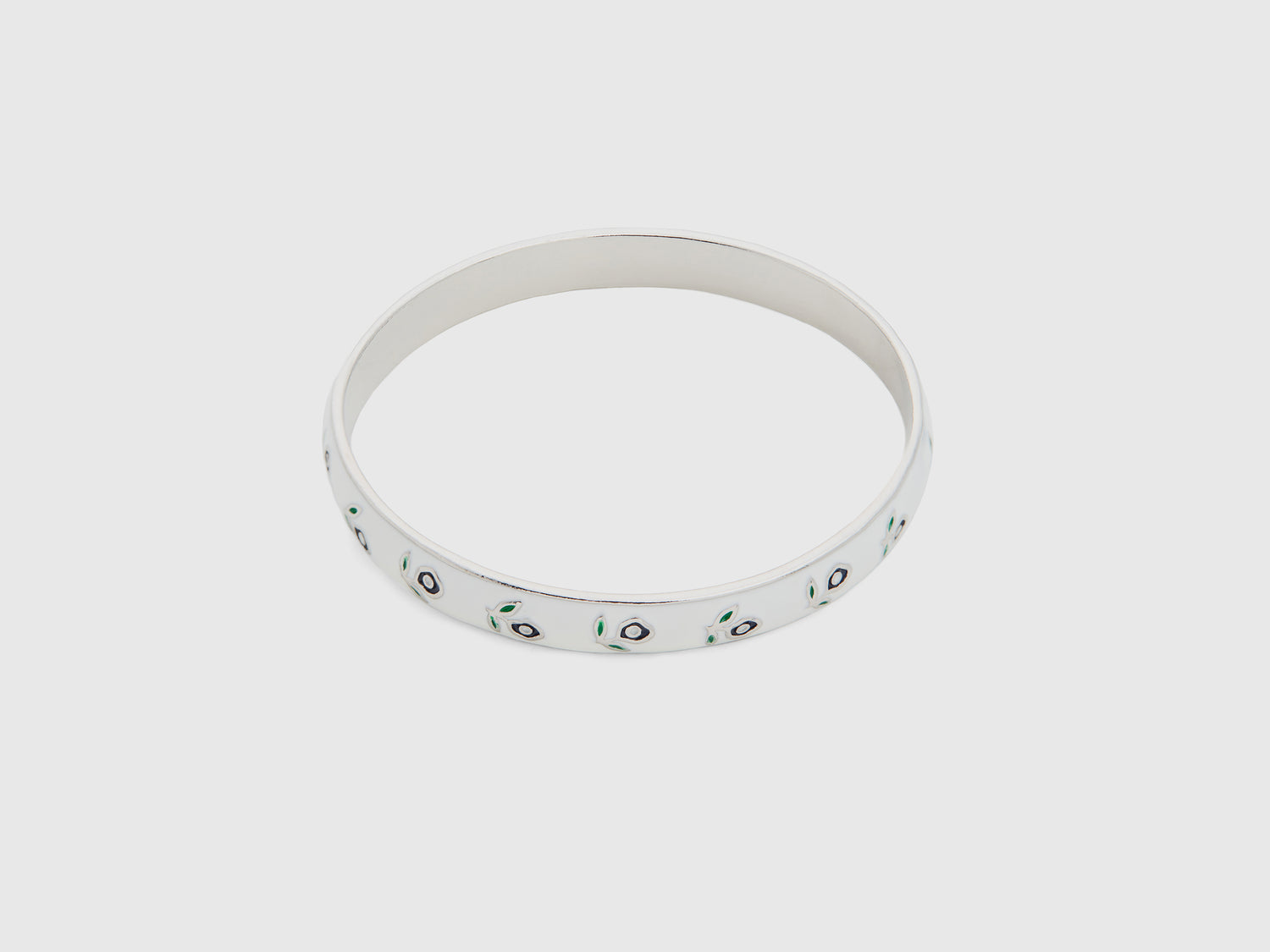Bracciale bangle con fiori blu scuro da donna bianco | Benetton Outlet