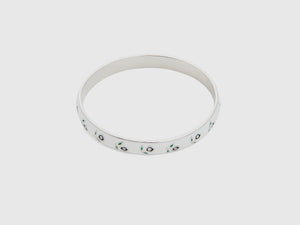 Bracciale bangle con fiori blu scuro