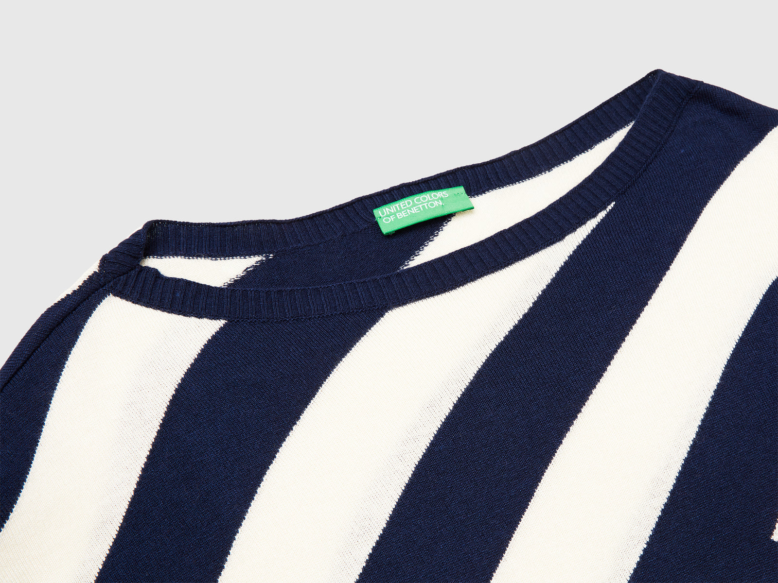 Maglia a righe regimental da donna blu scuro 3 | Benetton Outlet