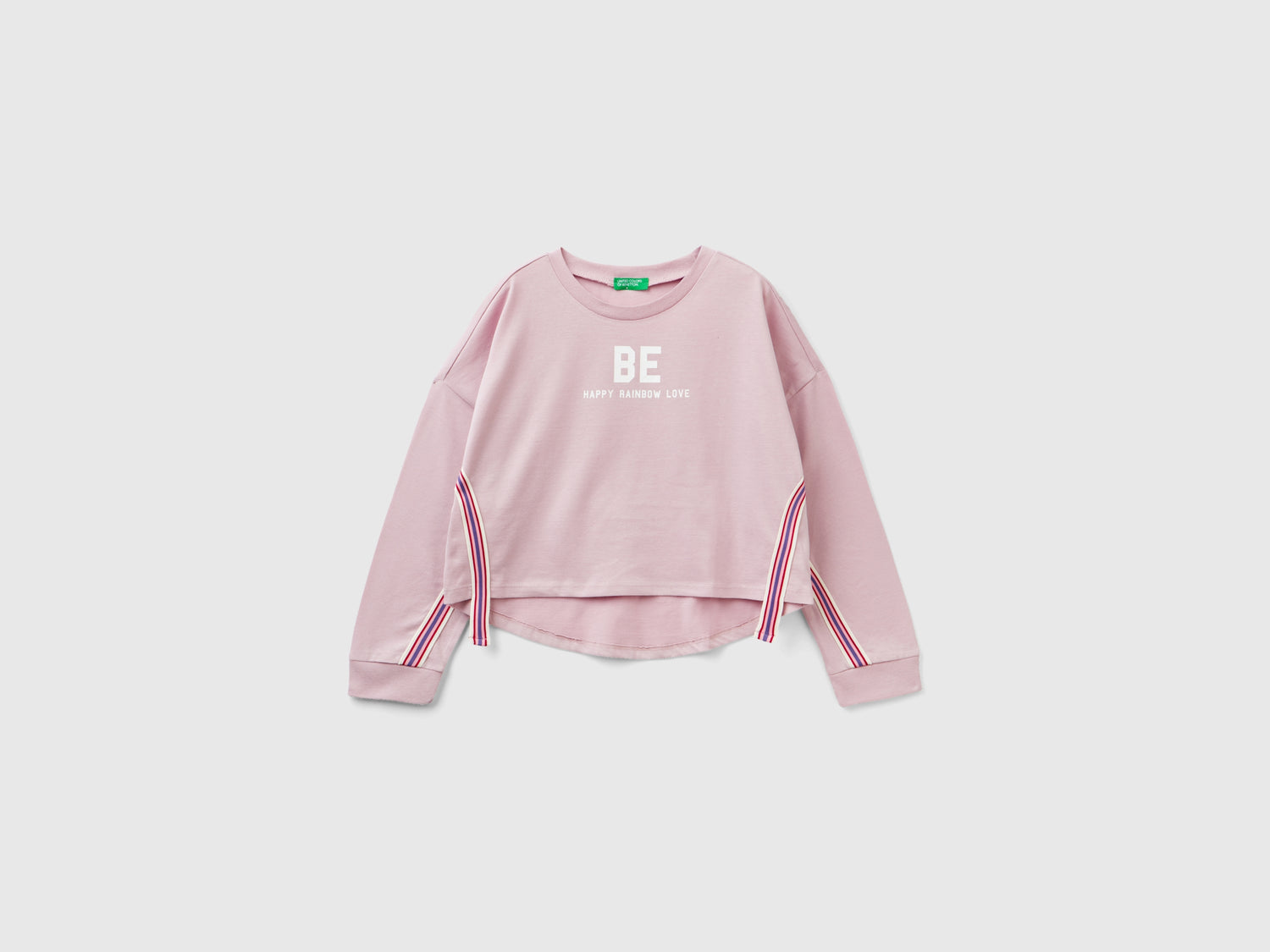 Calda t-shirt con stampa "BE" da bambina rosa | Benetton Outlet