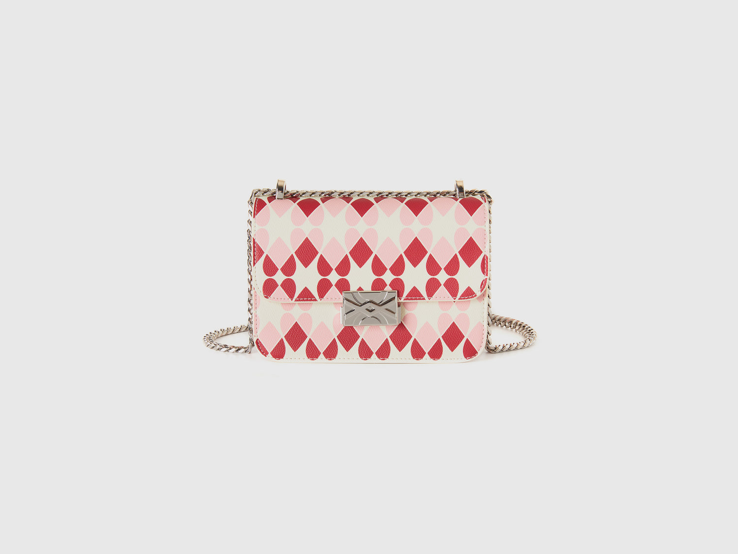 Be Bag piccola con stampa cuori da donna multi-color | Benetton Outlet