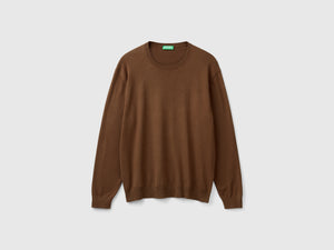 Maglia girocollo in misto cotone leggero