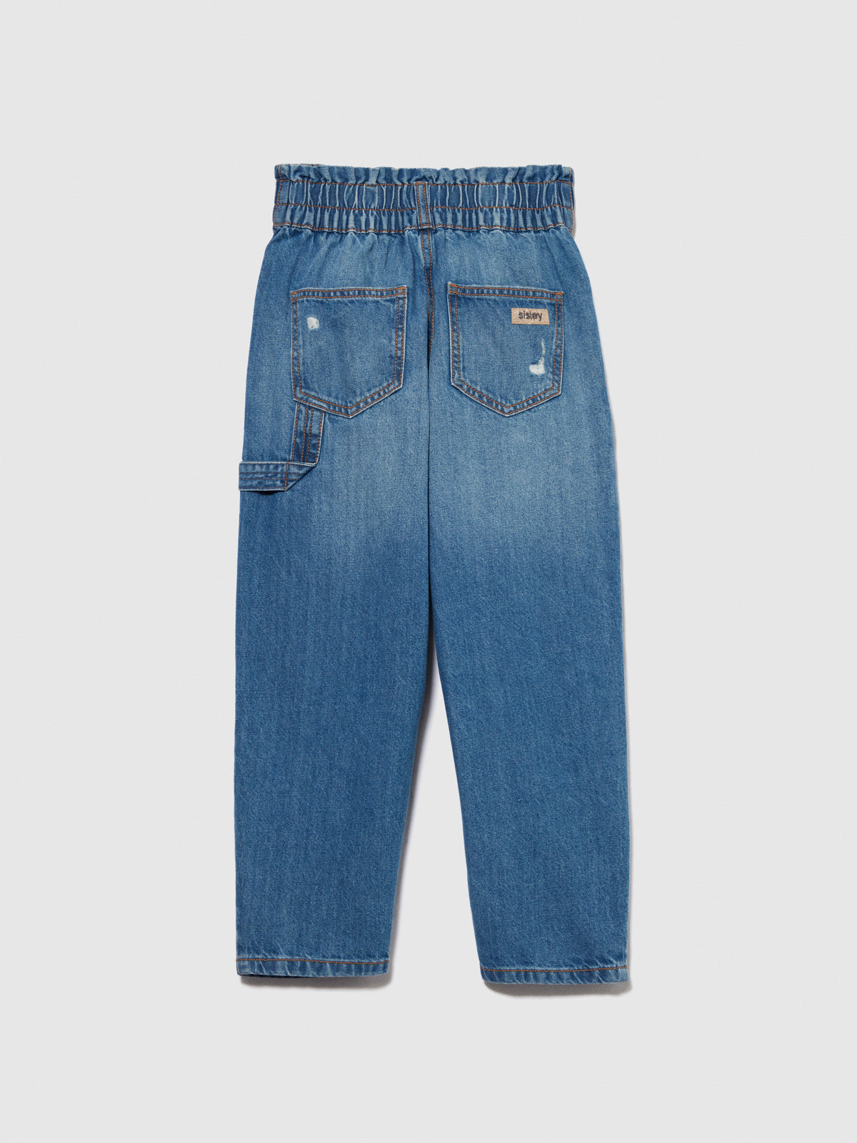 Jeans a vita alta con rotture