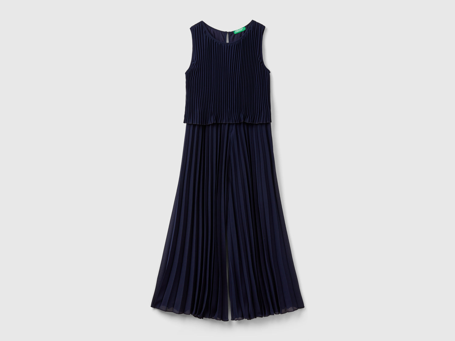 Tuta plissettata da bambina blu scuro | Benetton Outlet
