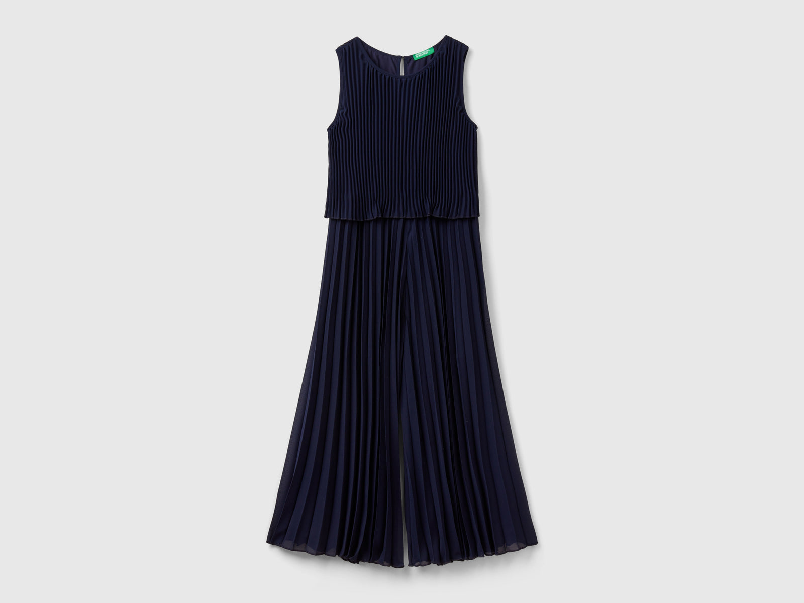 Tuta plissettata da bambina blu scuro | Benetton Outlet