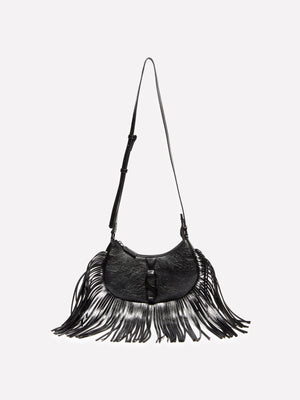 Borsa a tracolla con frange