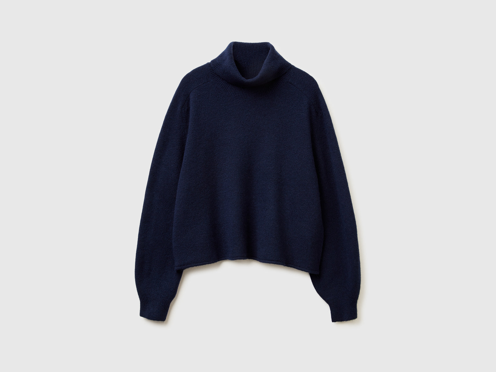 Dolcevita in misto lana stretch da donna blu scuro | Benetton Outlet
