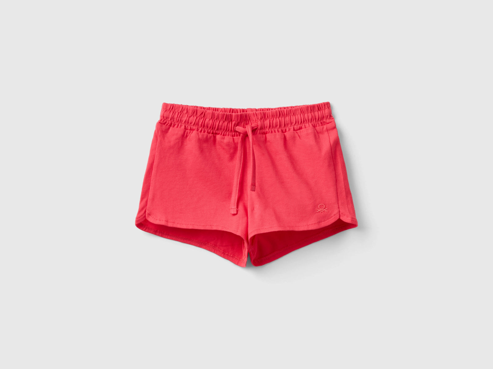 Shorts con coulisse in cotone bio da bimba fucsia | Benetton Outlet