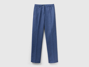 Pantaloni pied de poule regular fit