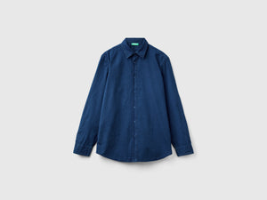 Camicia di jeans micro fantasia