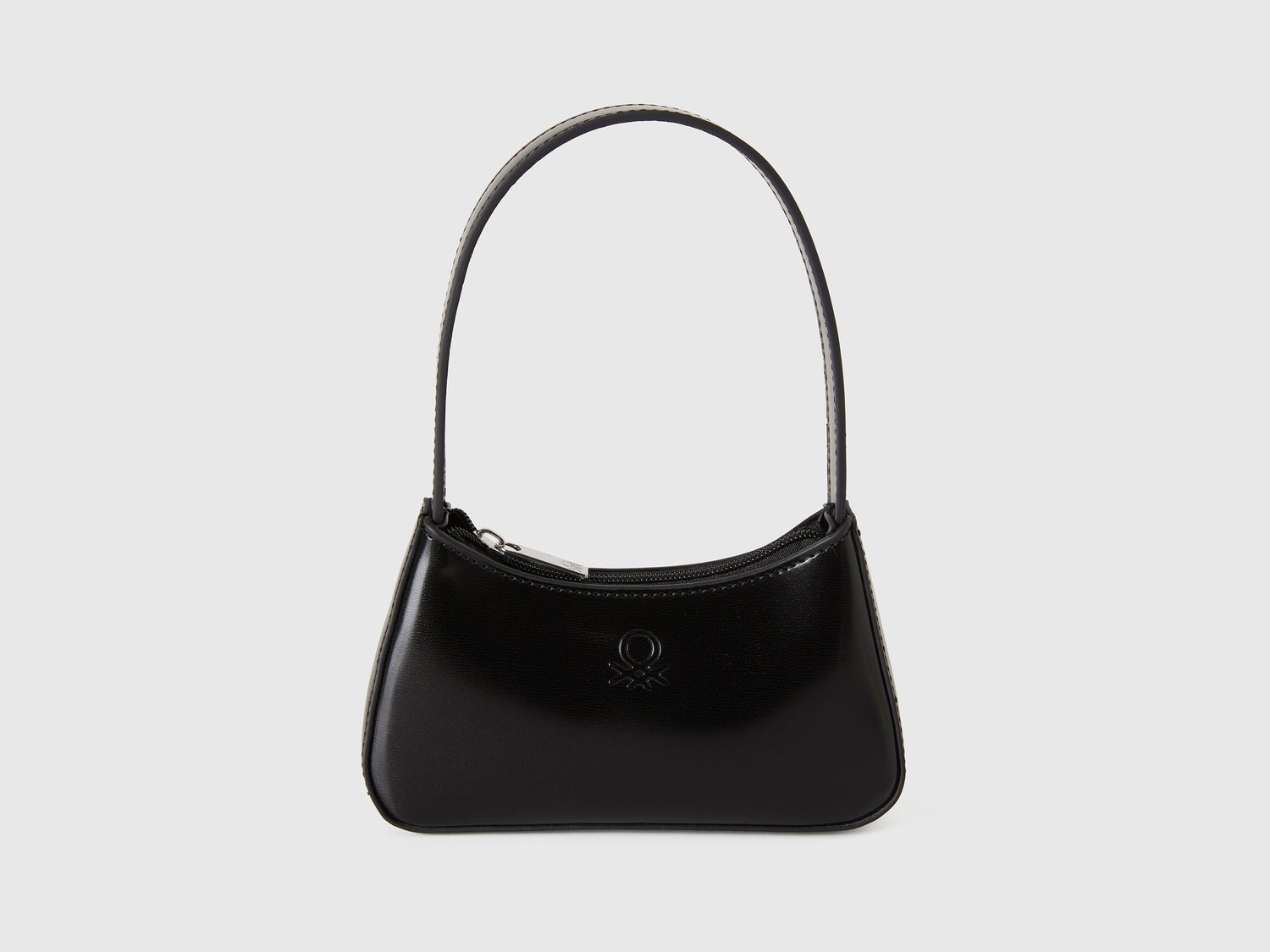 Borsa a mano lucida da bambina nero | Benetton Outlet