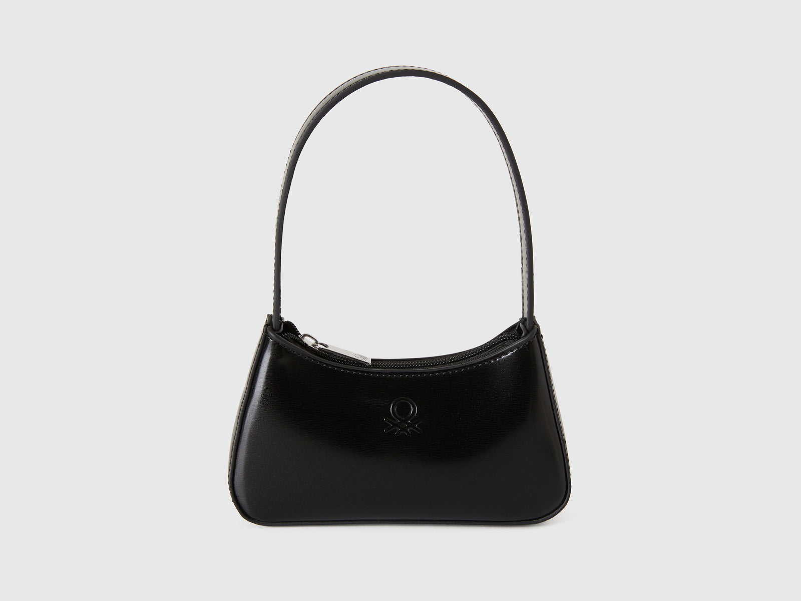 Borsa a mano lucida da bambina nero | Benetton Outlet