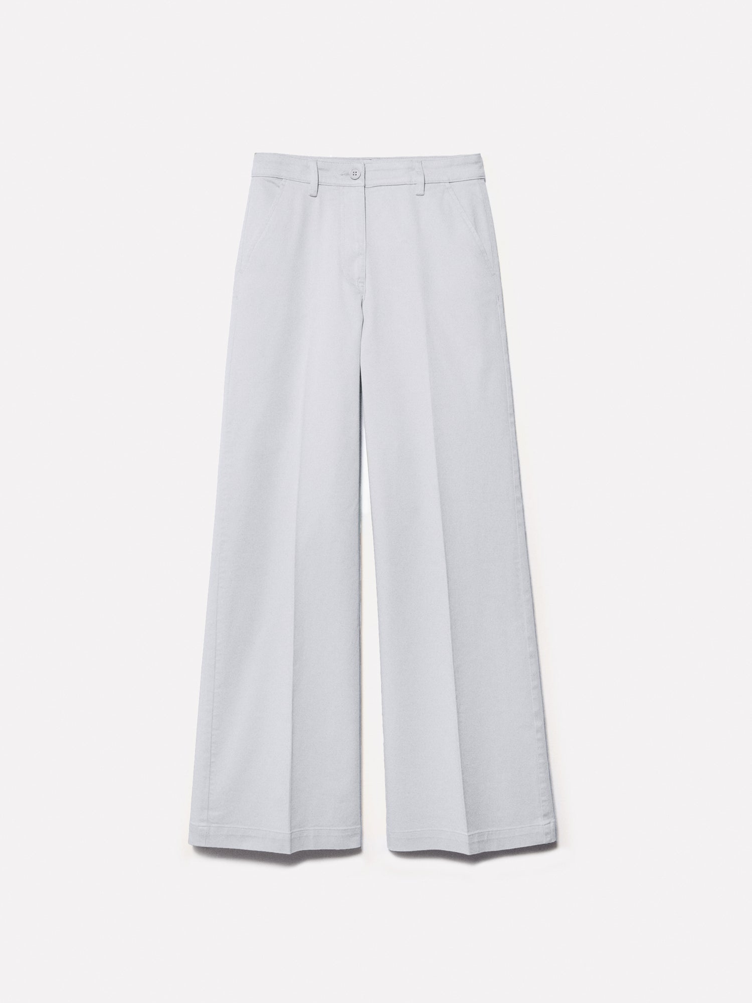 Pantaloni wide leg da donna grigio chiaro | Sisley Outlet