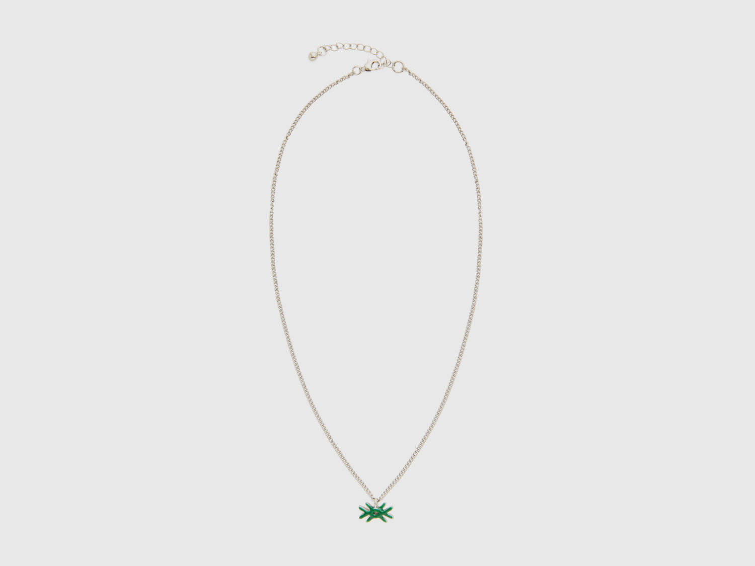 Collana con pendente logo da donna verde | Benetton Outlet